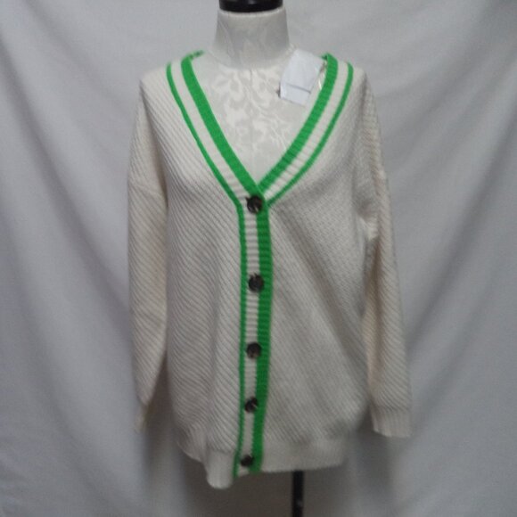 Future Collective Kahlana Barfield Brown cardigan sweater top Size Sz Large Lg L - Picture 1 of 8